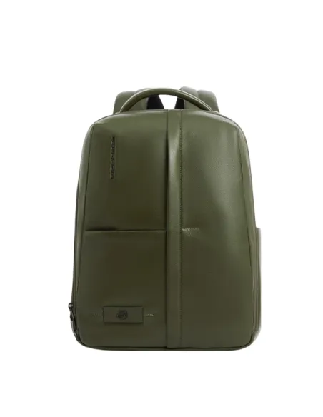 Piquadro Russel Small Leather Backpack Laptop & iPad Holder, green2