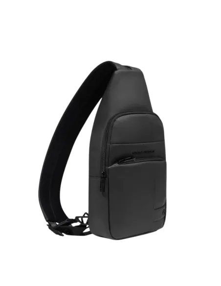 Zaino/Monospalla in tessuto impermeabile Piquadro, nero