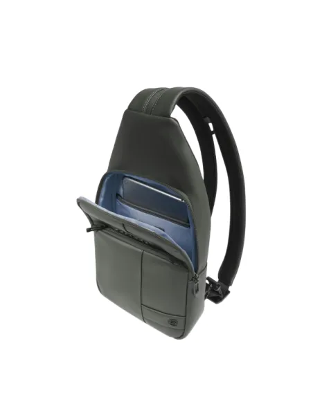 Piquadro Wollem Umhaengerucksack aus wasserdichtem Stoff, grün