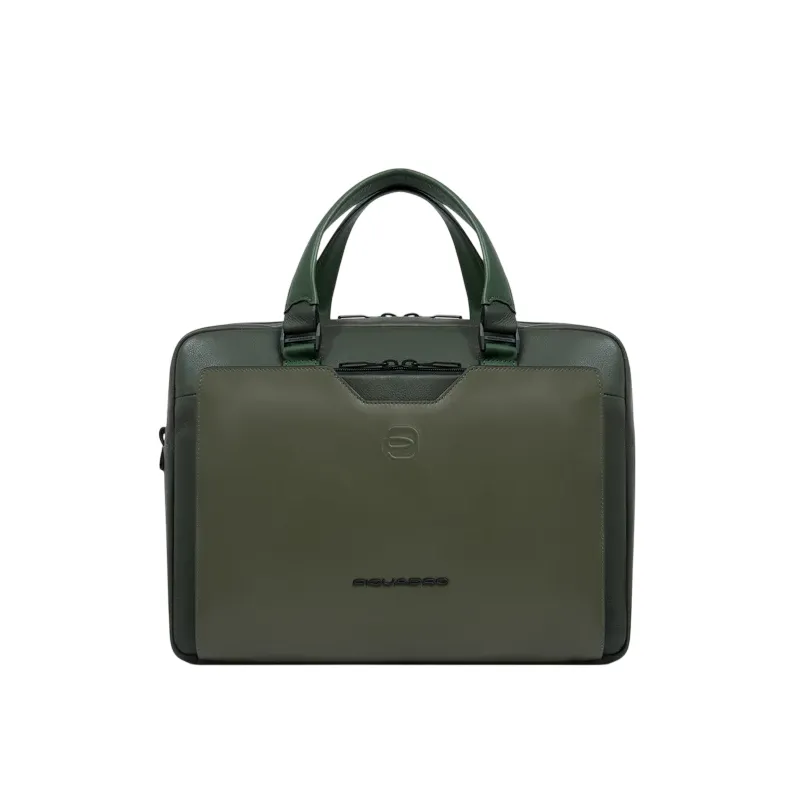 Cartella due manici porta pc da 14 Piquadro Ael, verde