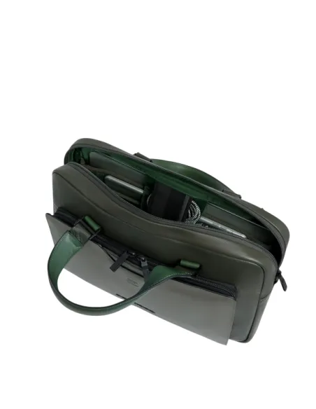 Cartella due manici porta pc da 14 Piquadro Ael, verde