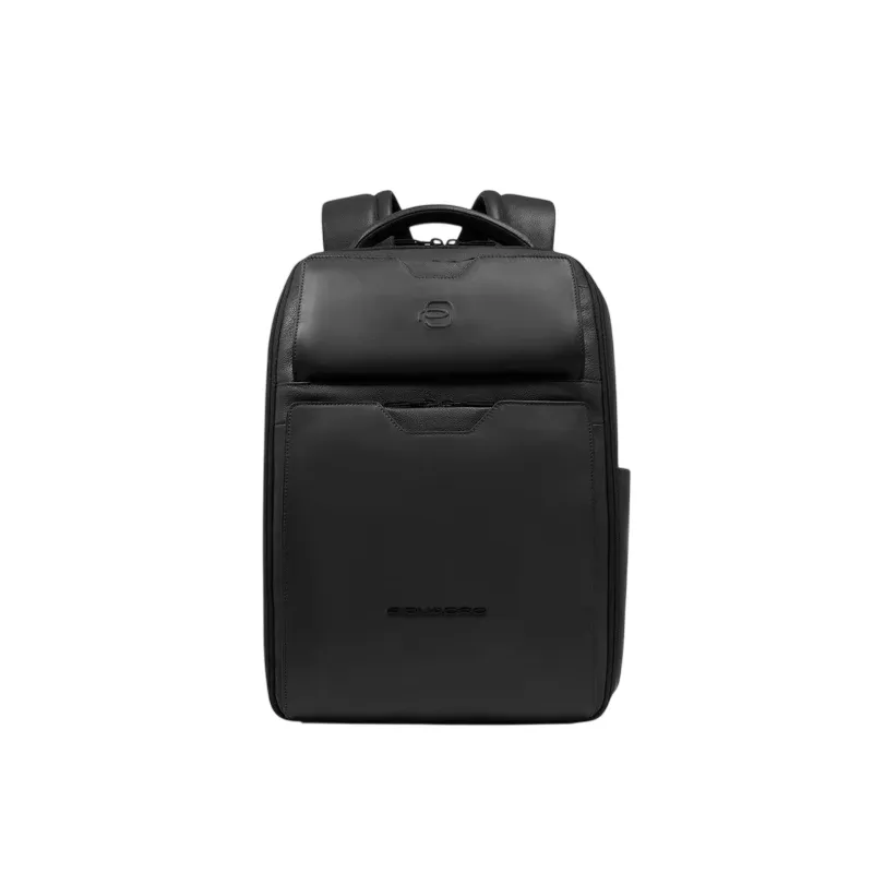 Piquadro Ael leather travel backpack for 14 inch laptop,...