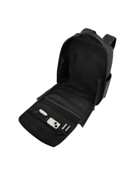 Zaino da viaggio in pelle porta pc da 15,6 e iPad® Piquadro Ael, nero
