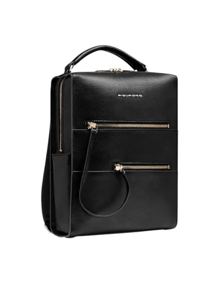 Piquadro Patricia medium women's leather backpack, black