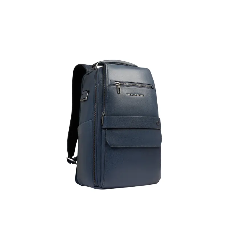 Piquadro Solm leather travel backpack with 14 laptop... 2