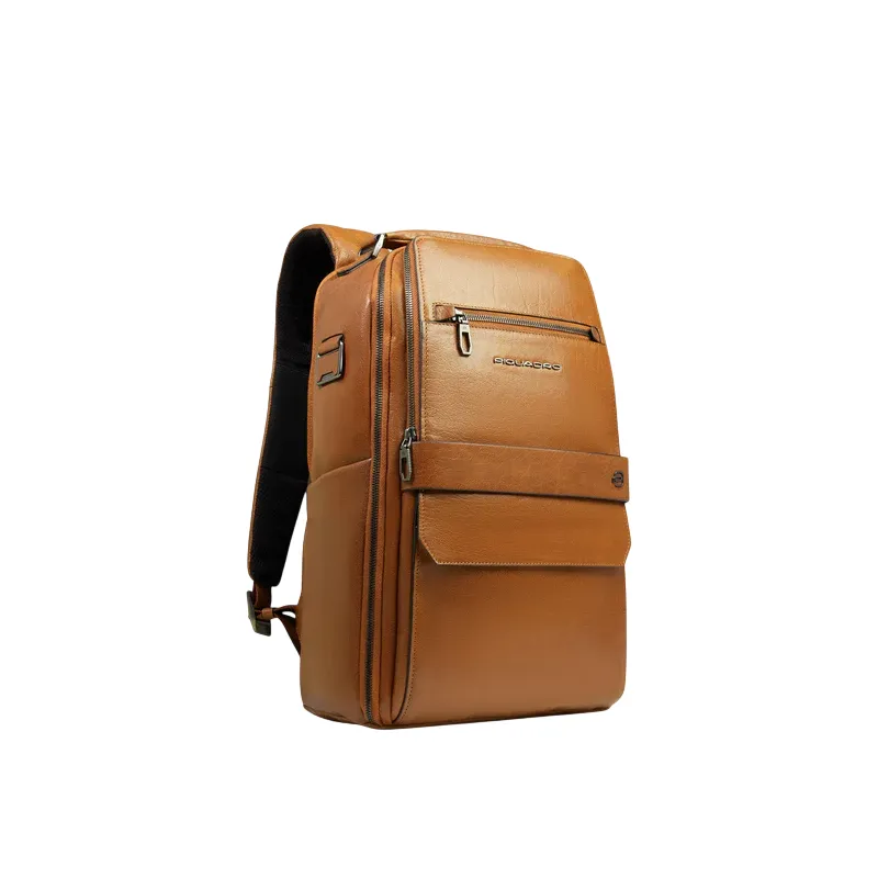 Piquadro Solm leather travel backpack with 14 laptop... 2