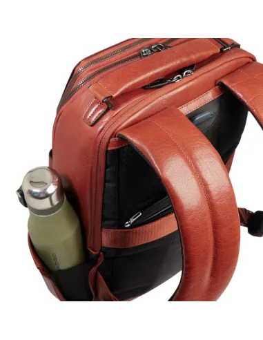 Piquadro Solm leather travel backpack...