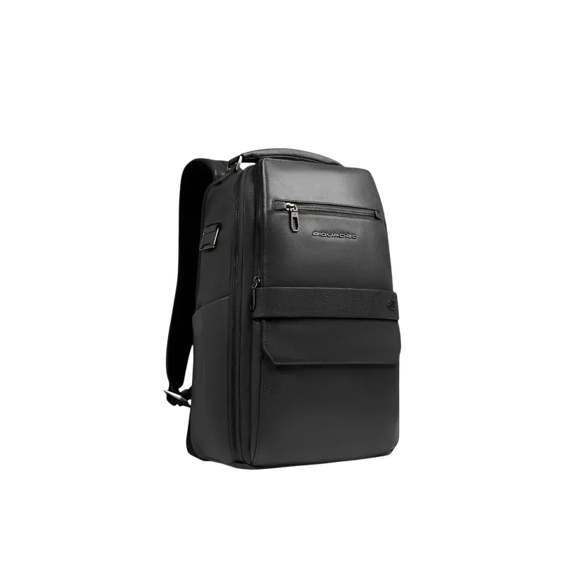 Piquadro Solm leather travel backpack with 14 laptop... 2
