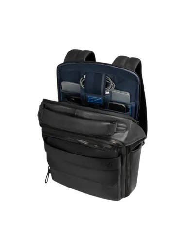 Piquadro Solm leather travel backpack...