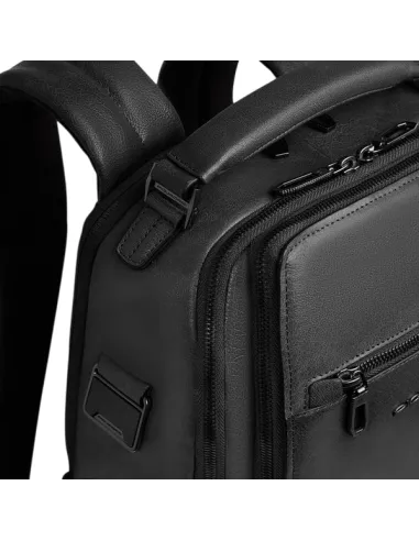 Piquadro Solm leather travel backpack...