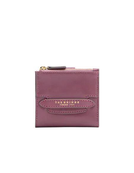 The Bridge Lucrezia small women's leather wallet, orchid
