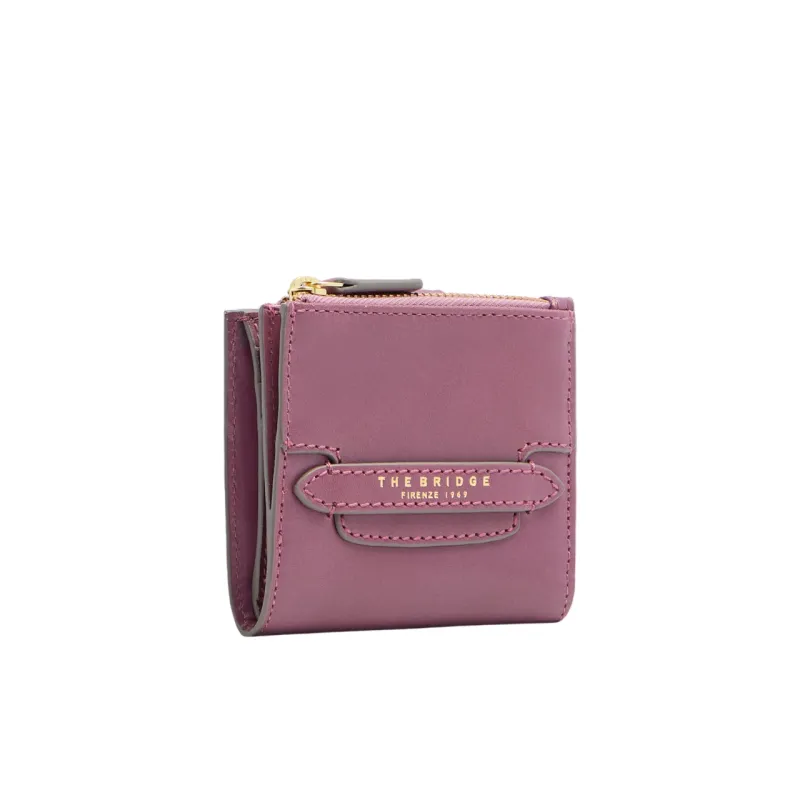 The Bridge Lucrezia small women's leather wallet, orchid 2