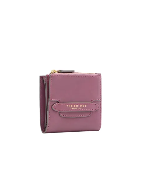 The Bridge Lucrezia small women's leather wallet, orchid