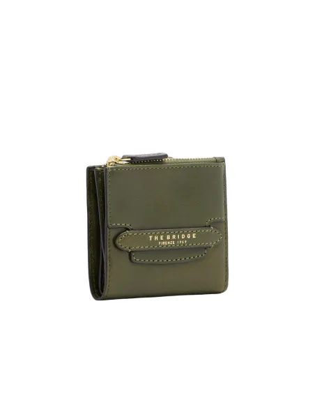 The Bridge Lucrezia small women's leather wallet, marjoram