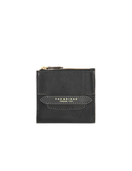 The Bridge Lucrezia small women's leather wallet, black