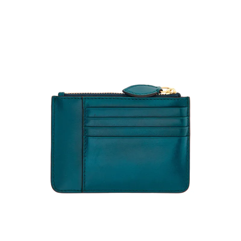 The Bridge Frida Damen Karten- & Dokumentenetui Leder, Pfau 2