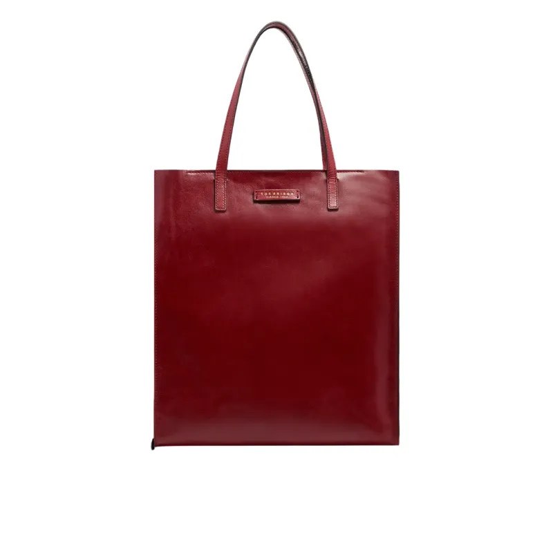 The Bridge Mirra leather shopping bag with zip fastener,...