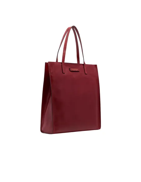 The Bridge Mirra Einkaufstasche aus leder mit Reißverschluss, Ziegelstein