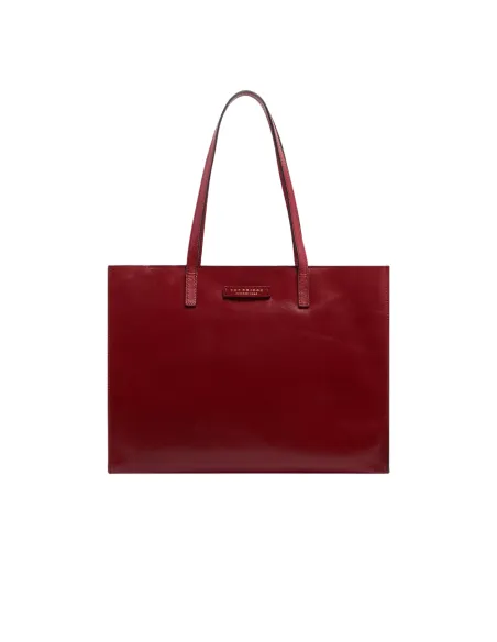 Horizontale Einkaufstasche The Bridge Mirra mit Reißverschluss, Ziegelstein