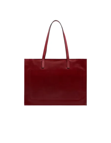 Horizontale Einkaufstasche The Bridge Mirra mit Reißverschluss, Ziegelstein