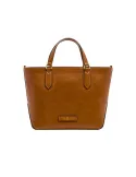The Bridge Larissa Damen Leder Handtasche, cognac