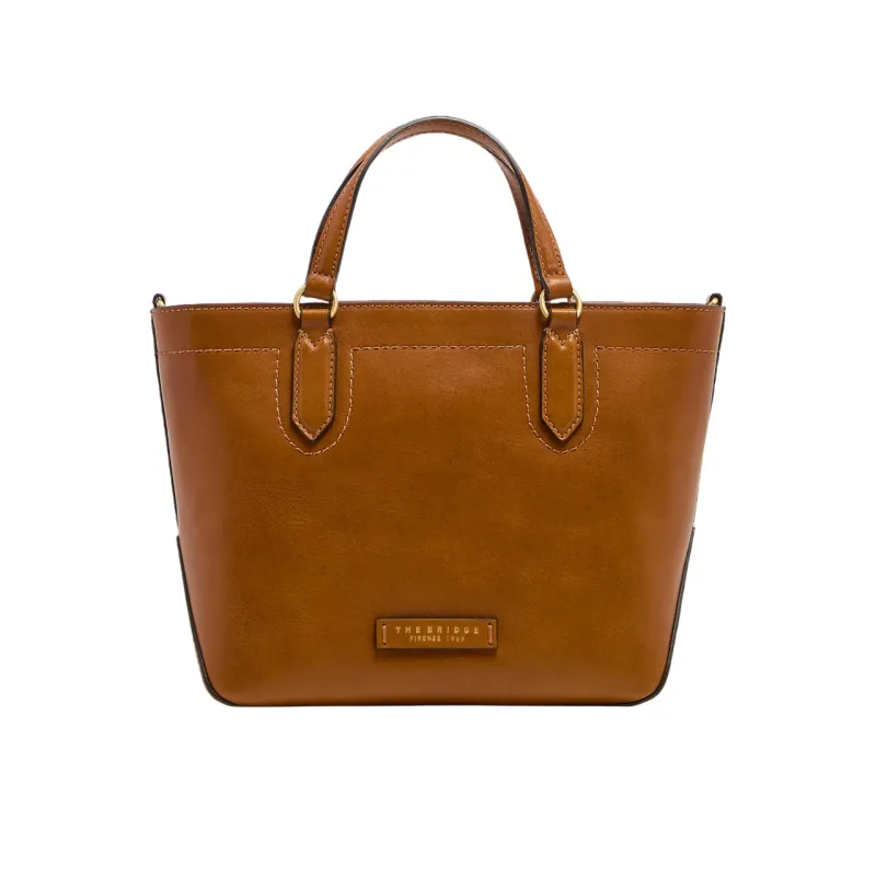 The Bridge Larissa Damen Leder Handtasche, cognac
