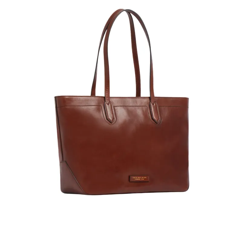 The Bridge Larissa Damen Leder Shopper, braun 2