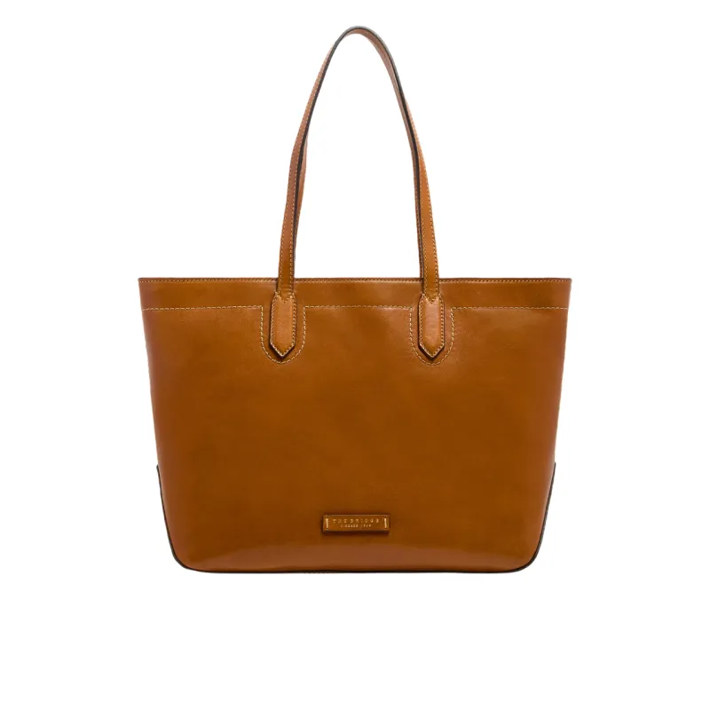 The Bridge Larissa Damen Leder Shopper, cognac