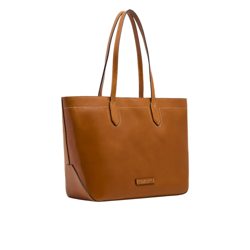 The Bridge Larissa leather shopping bag, cognac 2