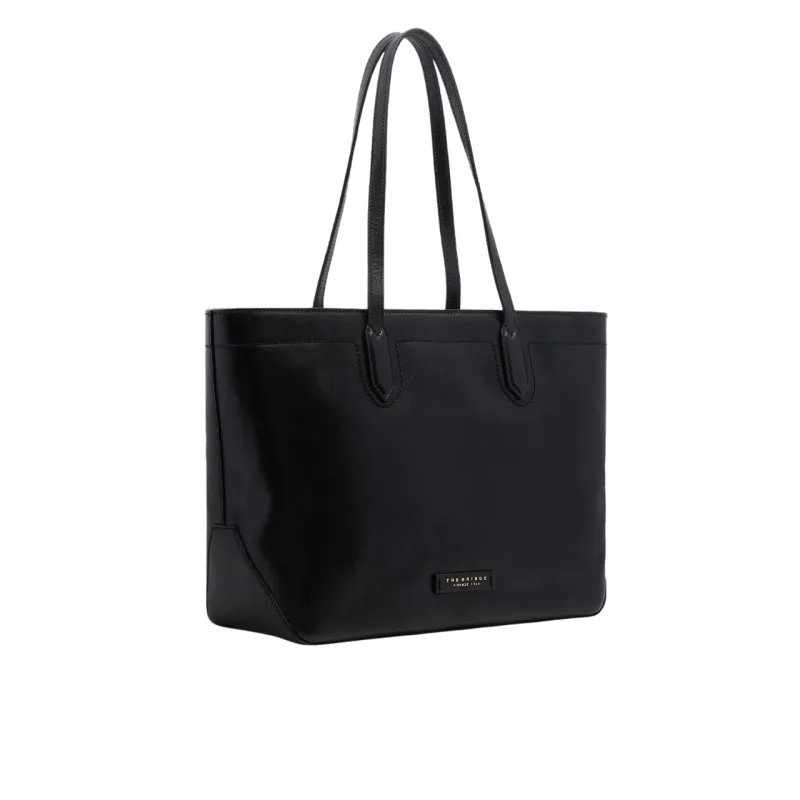 The Bridge Larissa leather shopping bag, black 2