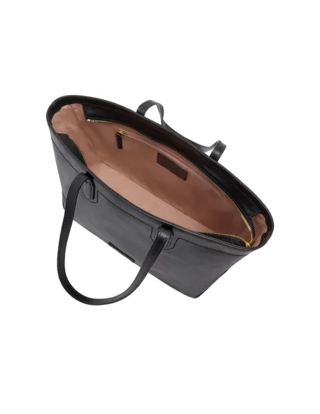 The Bridge Larissa leather shopping bag, black