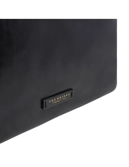 The Bridge Larissa leather shopping bag, black