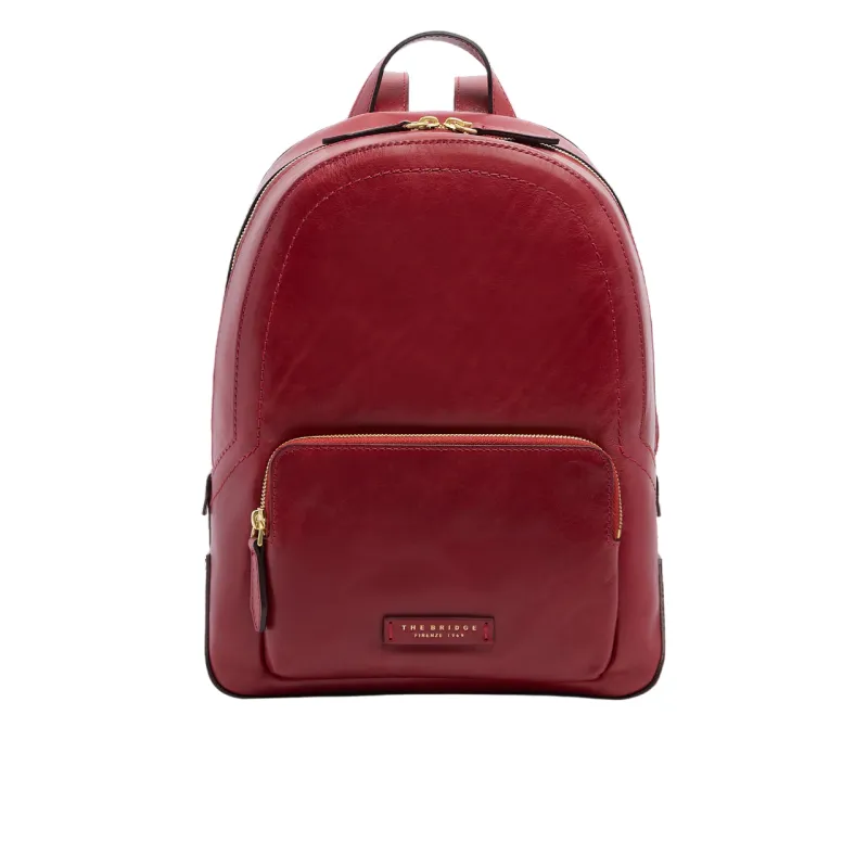 The Bridge Larissa Damen Leder Rucksack, Ziegelfarbe