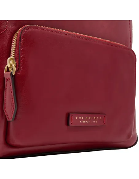 The Bridge Larissa women's leather backpack, brick