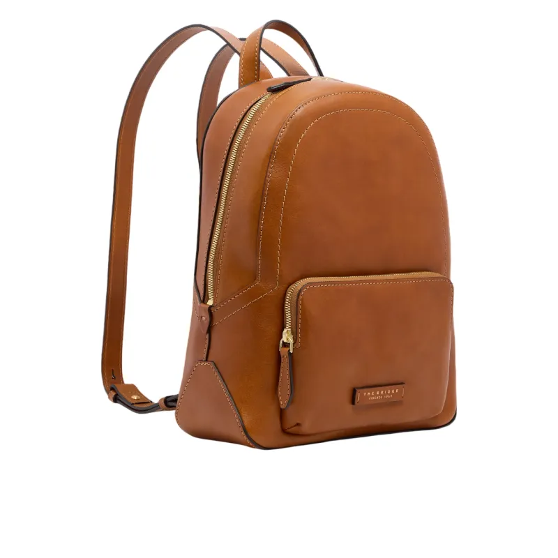 The Bridge Larissa Damen Leder Rucksack, cognac 2