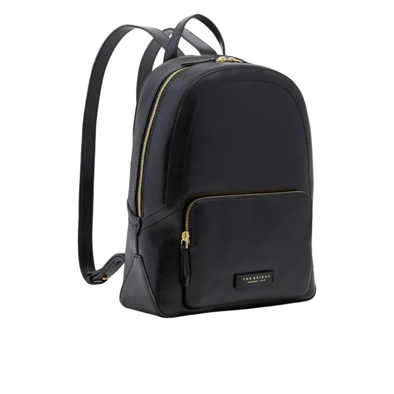 The Bridge Larissa Damen Leder Rucksack, schwarz 2