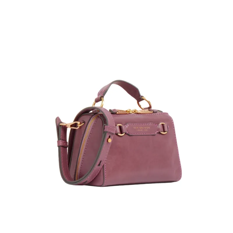 The Bridge Laura mini leather bag, orchid 2
