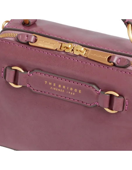 The Bridge Laura mini leather bag, orchid