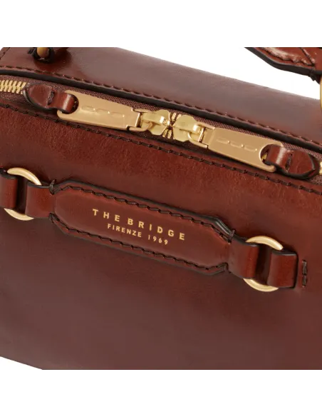 The Bridge Laura mini leather bag, brown