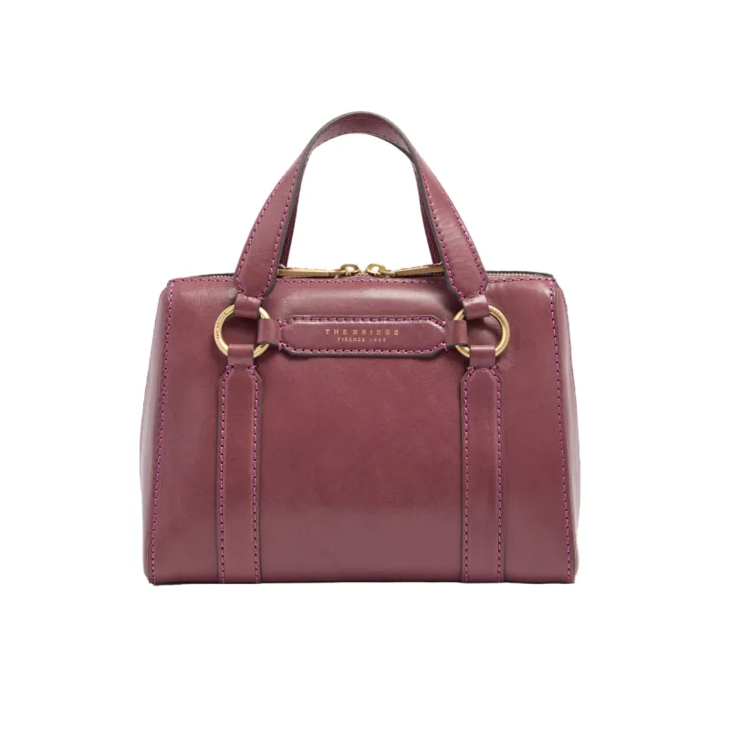 The Bridge Laura medium leather handbag, orchid