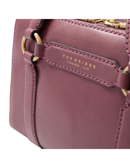 The Bridge Laura medium leather handbag, orchid