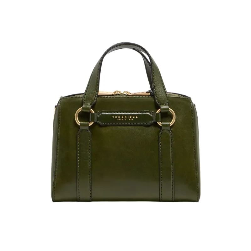 The Bridge Laura medium leather handbag, green