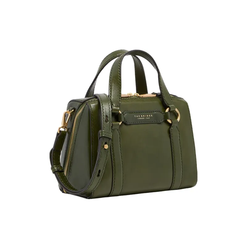 The Bridge Laura medium leather handbag, green 2