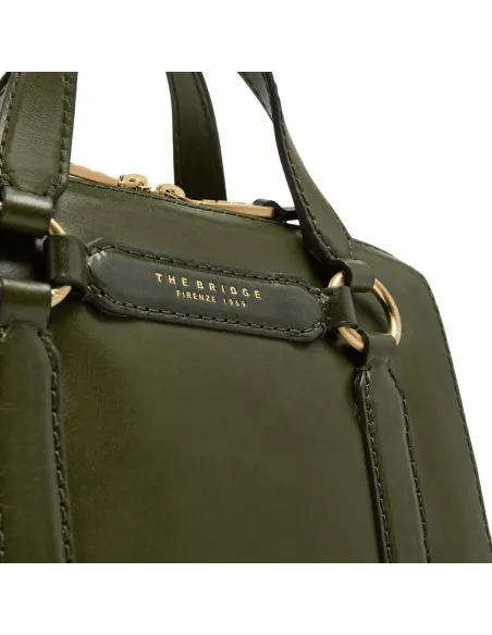 The Bridge Laura medium leather handbag, green