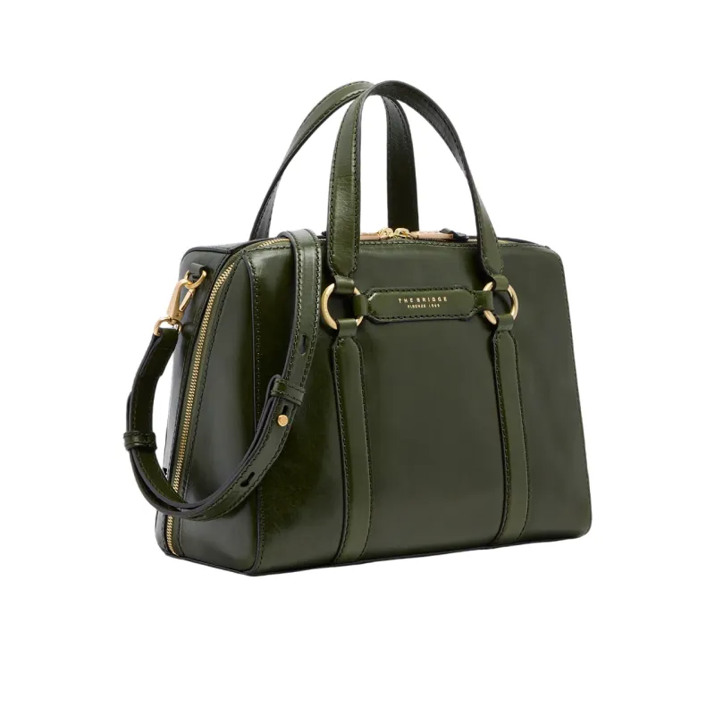 The Bridge Laura große Damen Leder Handtasche,  Grün 2