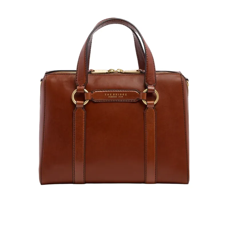 The Bridge Laura large leather handbag, brown
