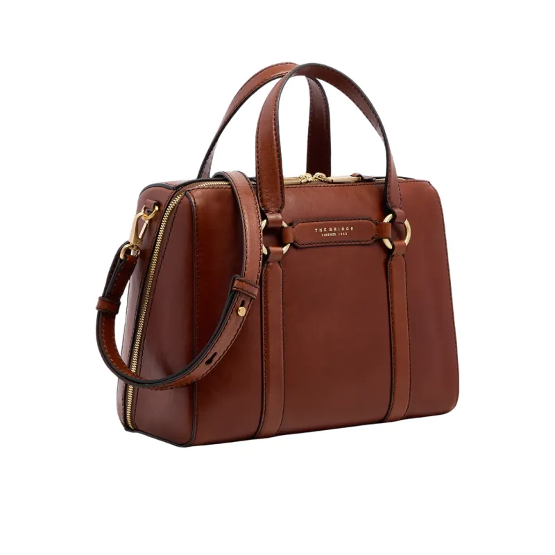 The Bridge Laura große Damen Leder Handtasche, braun 2