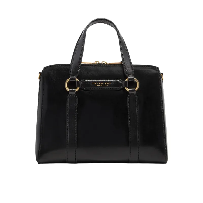 The Bridge Laura large leather handbag, black