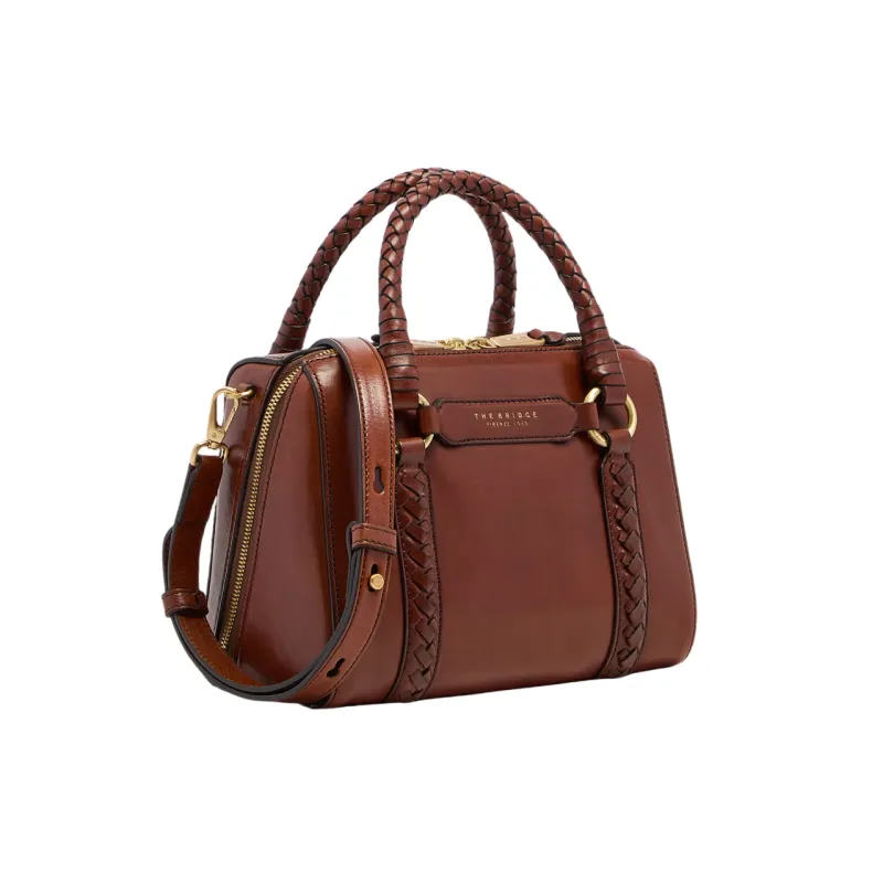 The Bridge Laura Wow leather handbag with Braided... 2