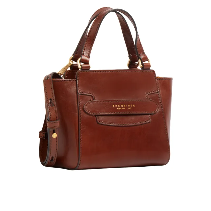 The Bridge Lucrezia small leather handbag, brown 2